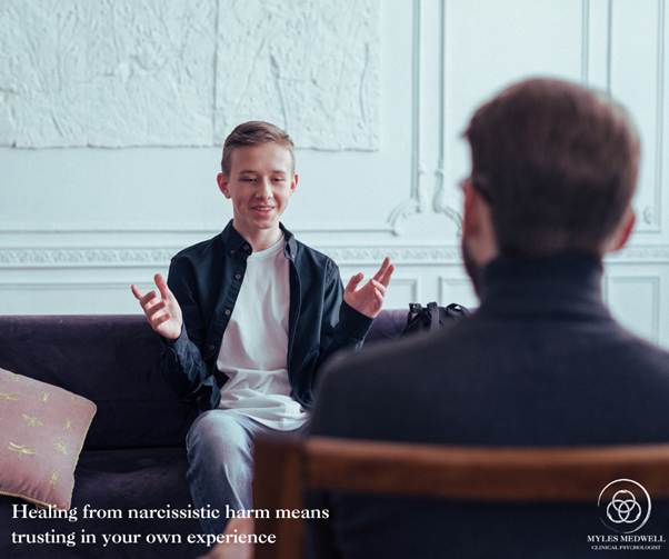 Healing from narcissistic harm Medwell Psychology Pyschoanalysis in Melbourne Psychotherapy Richmond