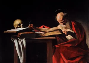 By Caravaggio Saint_Jerome_Writing Myles Medwell Psychology Psychoanalysis Vs Healing Culture Melbourne Psychologist Richmond