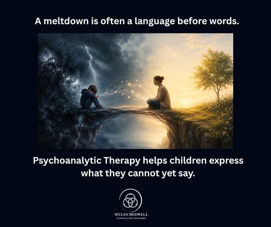 Meltdown in young people how psychoanalytic therapy helps Child behavioral issues emotional regulation therapy understanding tantrums neurodivergent adolescent support Melbourne